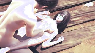 Attack On Titans Animated - Mikasa fuck and 3some with Annie - Manga Cartoon Japanese eastern Game Porn