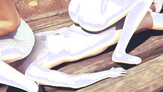 Attack On Titans Animated - Mikasa fuck and 3some with Annie - Manga Cartoon Japanese eastern Game Porn