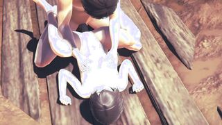 Attack On Titans Animated - Mikasa fuck and 3some with Annie - Manga Cartoon Japanese eastern Game Porn