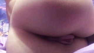 young bimbo caresses snatch and anal