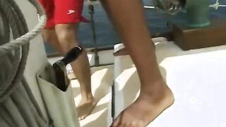 Black gets twat bent over and banged! rough by white dick public