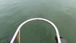 Black gets twat bent over and banged! rough by white dick public