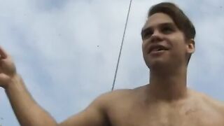 Black gets twat bent over and banged! rough by white dick public