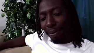 Skinny whore gets picked up by ebony stud and ride his penis