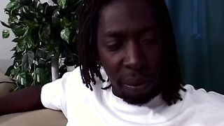 Skinny whore gets picked up by ebony stud and ride his penis