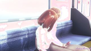 My Hero Academia Animated - Uraraka jerks off and banged! by boy on the train - Japanese chinese Manga Hentai Game Porn