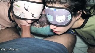 Fellatio, mouthfuck, facials, cum mouth - ffm three-way Amateur 18 Kira Green