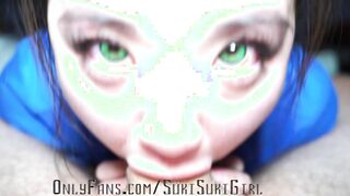 Green Eyes CHINESE NURSE deep throat crying point of view oral sex for her patient! @andregotbars