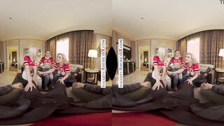 3 football-crazed sexpots make your huge penis MVP