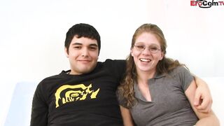 Normal hoe with glasses want her hubby see how she fucks the big black cock