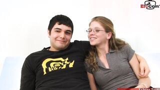 Normal hoe with glasses want her hubby see how she fucks the big black cock