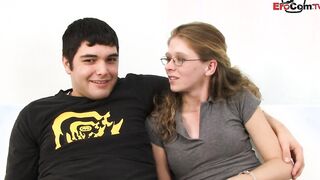 Normal hoe with glasses want her hubby see how she fucks the big black cock