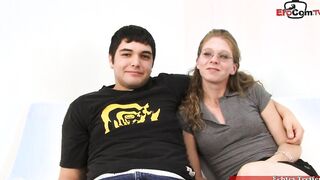 Normal hoe with glasses want her hubby see how she fucks the big black cock
