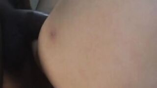 Ebony stud fucking beauty Bombshell rough after getting his long dick blown