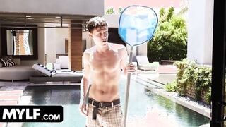 Colombian Thot Ariella Ferrera Teases Her Pool Boy Until He Jizzes Into Her