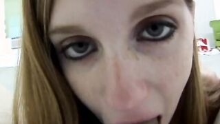 Penis sucking off women gets creamed into point of view after mouth massaging cock