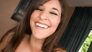 Amazingly Hot dark haired cunt with mouth with crazy sexy titted loves big penis into her raw vagina