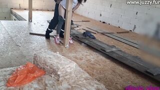 ex-wife pays with sex with a builder