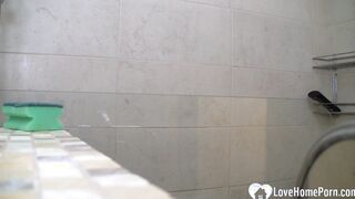 Incredible Sexy blonde gf banged! before her classes