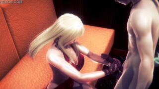 Animated Uncensored - Nataly Hand Job with jizzed inside her face and Devils Pedicure - Japanese eastern Manga Animated Game Porn