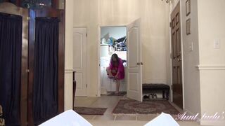 AuntJudys - Your 50yo Big Tit Full-Bush Step-Milf Grace Jacks You Off (point of view)