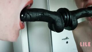 Deepthroating my vibrator makes my twat soak