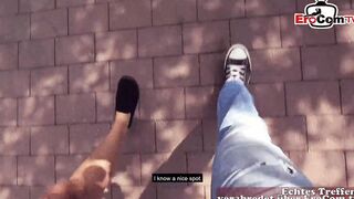 Slender dark hair Eighteen with tiny boobies during a outdoor point of view Nailed date