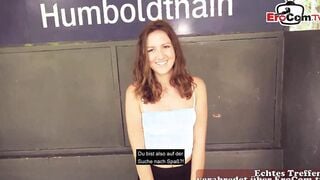 Slender dark hair Eighteen with tiny boobies during a outdoor point of view Nailed date