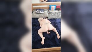 Huge ebony sex toy solo