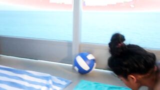 Toticos | South beach Miami 18yo 19 yo filipina dwarf blows on huge ebony dick and swallows the nut (Part one) ft Violet Rae