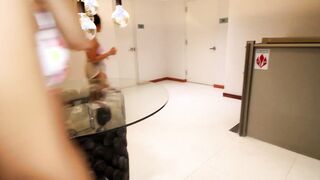 Toticos | South beach Miami 18yo 19 yo filipina dwarf blows on huge ebony dick and swallows the nut (Part one) ft Violet Rae