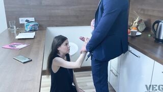 Brother with step sister caught parents sex into bedroom and start screwed