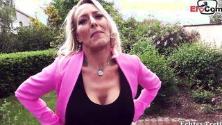 German Mom with long titties recorded point of view during the real pounded date