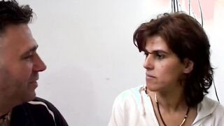 Italian amateur with vulgar chick #1 - three sex tape