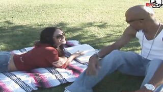Dark Hair thot with incredible natural titted gets a facial from the bbc after the hookup