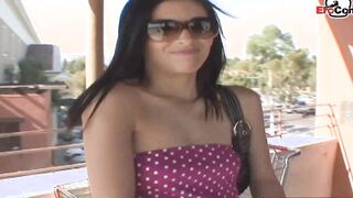 Petite dark haired Eighteen with tiny hooters and a super sexy face enjoy the bbcs
