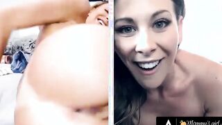 MOMMYSGIRL hot milf Cherie DeVille Is Hungry For Step Daughter's Soak Vagina COMPILATION