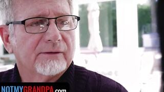 Not My Grandpa - beauty Curvy Eighteen Takes Care Of Her Wealthy Step Grandpa's Kinky Needs For Favors