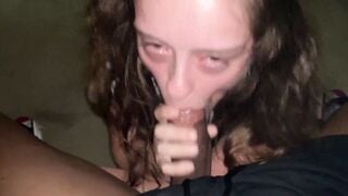freaky snow bunnys take two big black dick for dinner while her BF see