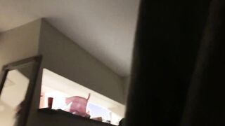 freaky snow bunnys take two big black dick for dinner while her BF see