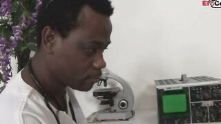 Fat bimbo with a long butt and long natural melons seduces the doctor into his office
