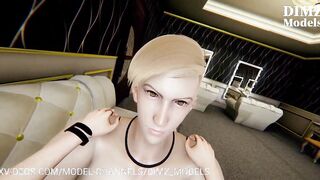 Ryan and Lexi Vol.1C White Blonde bimbos Being Banged! By Her Boss Into A Changing Room. 3d Animation Animated Anime.