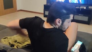 my step sister caught me masturbating and watching porn so she made me a head