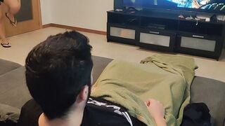 my step sister caught me masturbating and watching porn so she made me a head