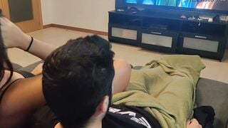 my step sister caught me masturbating and watching porn so she made me a head