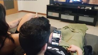 my step sister caught me masturbating and watching porn so she made me a head
