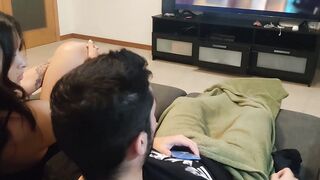 my step sister caught me masturbating and watching porn so she made me a head