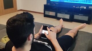 my step sister caught me masturbating and watching porn so she made me a head