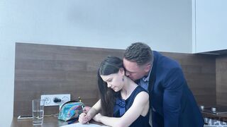 Freaky Step Sister Ejaculates Home and fucks step guy
