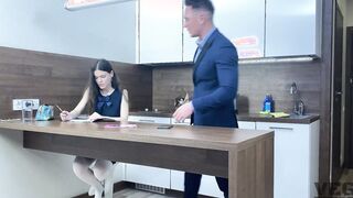 Freaky Step Sister Ejaculates Home and fucks step guy